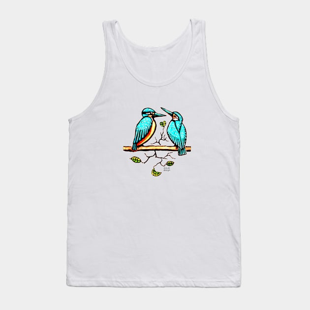 Kingfisher couple in color Tank Top by mnutz